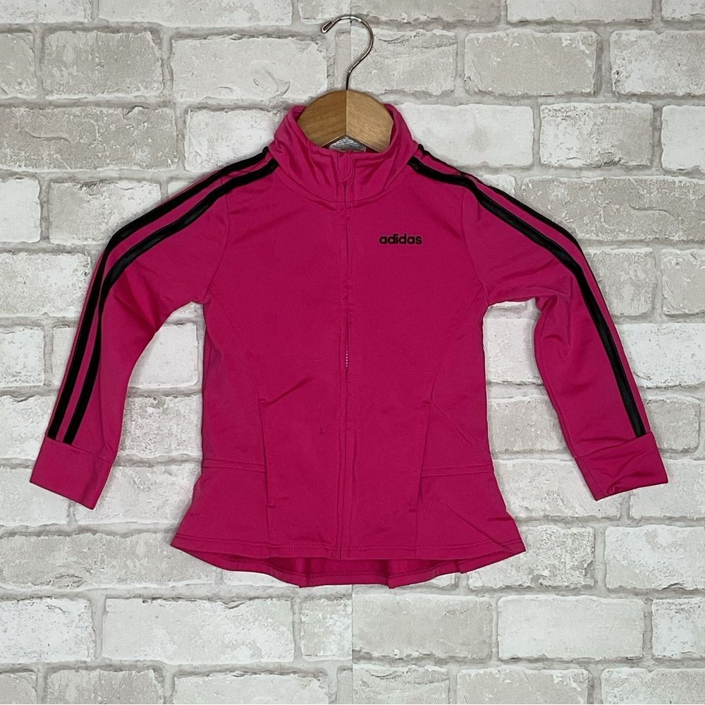 Adidas Kids Hot Pink & Black Track Jacket Size 3T